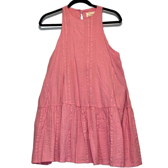Urban Outfitters‎ Maisy High Neck Frock Pink Ruffle Dress Sz S Mod Retro Twee - Picture 11 of 15